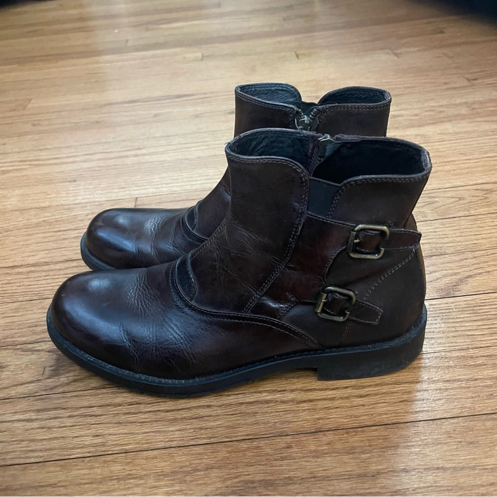 Men’s Leather J&M Johnston & Murphy Slip on Side Zipper Boots Size 9.5 - Picture 3 of 12
